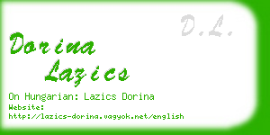 dorina lazics business card